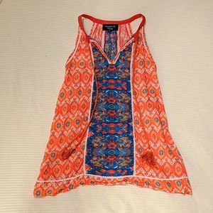Women's Pink and Blue Sleeveless Shirt, Women's tank top, Women's Summer Tank